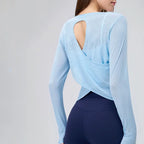 Yoga Suit Women's Long-sleeved Shirts Beautiful Back Sports Suit Tops Slim Loose Blouse Pilates Fitness Gym Suit Running Clothes