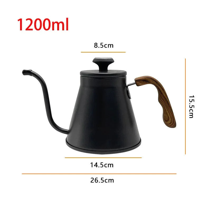 Stainless Hand Drip Coffee Maker with Thermometer Goose Beak Kettles Teapot Gooseneck Kettle Coffee Pot