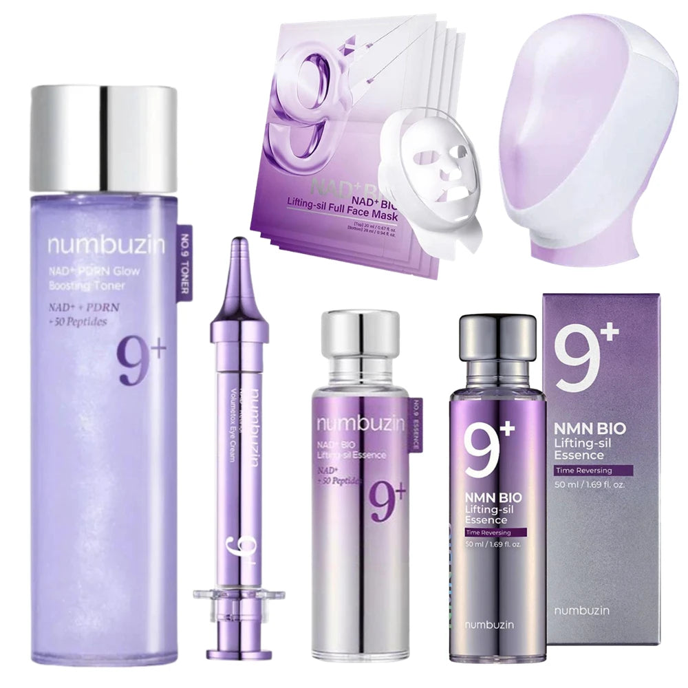 orea Numbuzin NO.9 NAD+ BIO Set - Lifting-sil Mask NMN Essence Retinol Eye Cream, Time Reversing Lift Firm Brighten Skin Care Ürün ana görseli