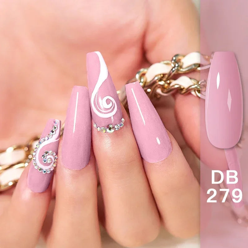 MTSSII 12pcs Gel Nail Polish Set Nude Pink Red Glitter Semi Permanent Soak Off  UV Gel Varnish Manicure Kit Nail Supplies DIY