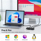 MZX USB 3.0 Switch KVM Switcher Selector KM Hub Docking Station Dock 2 Computer Laptop PC Accessories Share Keyboard for Macbook