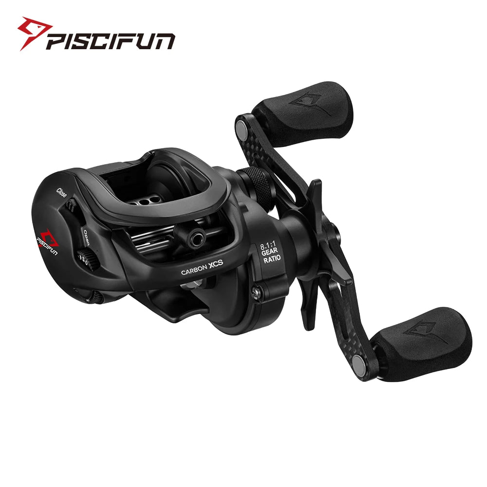 Piscifun Carbon XCS Baitcaster Reel 8kg Drag 156g Baitcasting Fishing Reel 8.1:1 Gear Ratio Dual Brake System Frame Casting Reel Ürün ana görseli