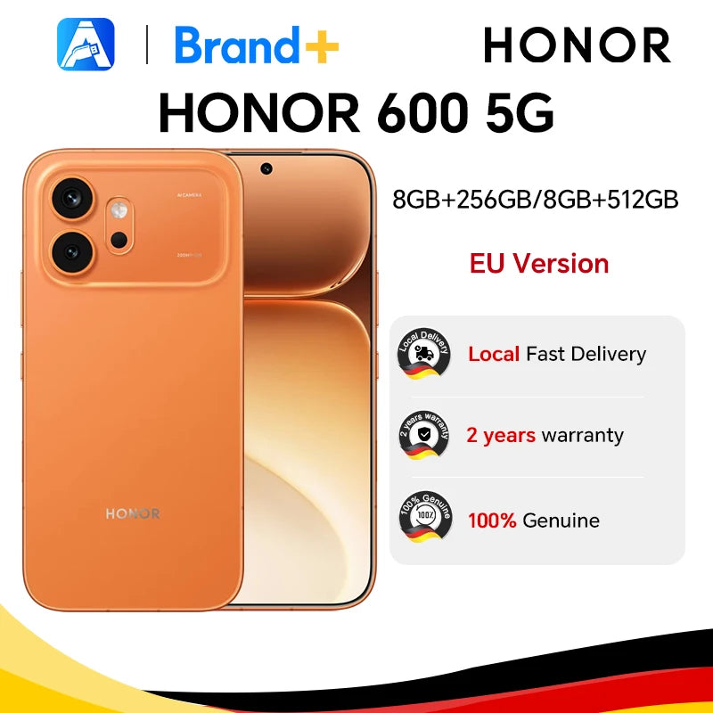 HONOR 600 5G,EU Version, 5G Smartphone, 200MP Ultra-clear Night Camera, OIS,6400mAh Battery,IP68 IP69 IP69K, 8000nits Ultra Bright Display,Dual Card Main image