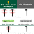 4/8X Solar Repeller Powered Ultrasonic Sonic Mouse Mole Pest Rodent Repellent Vibration Wave Yard Outdoor Garden Lawn Farm Field