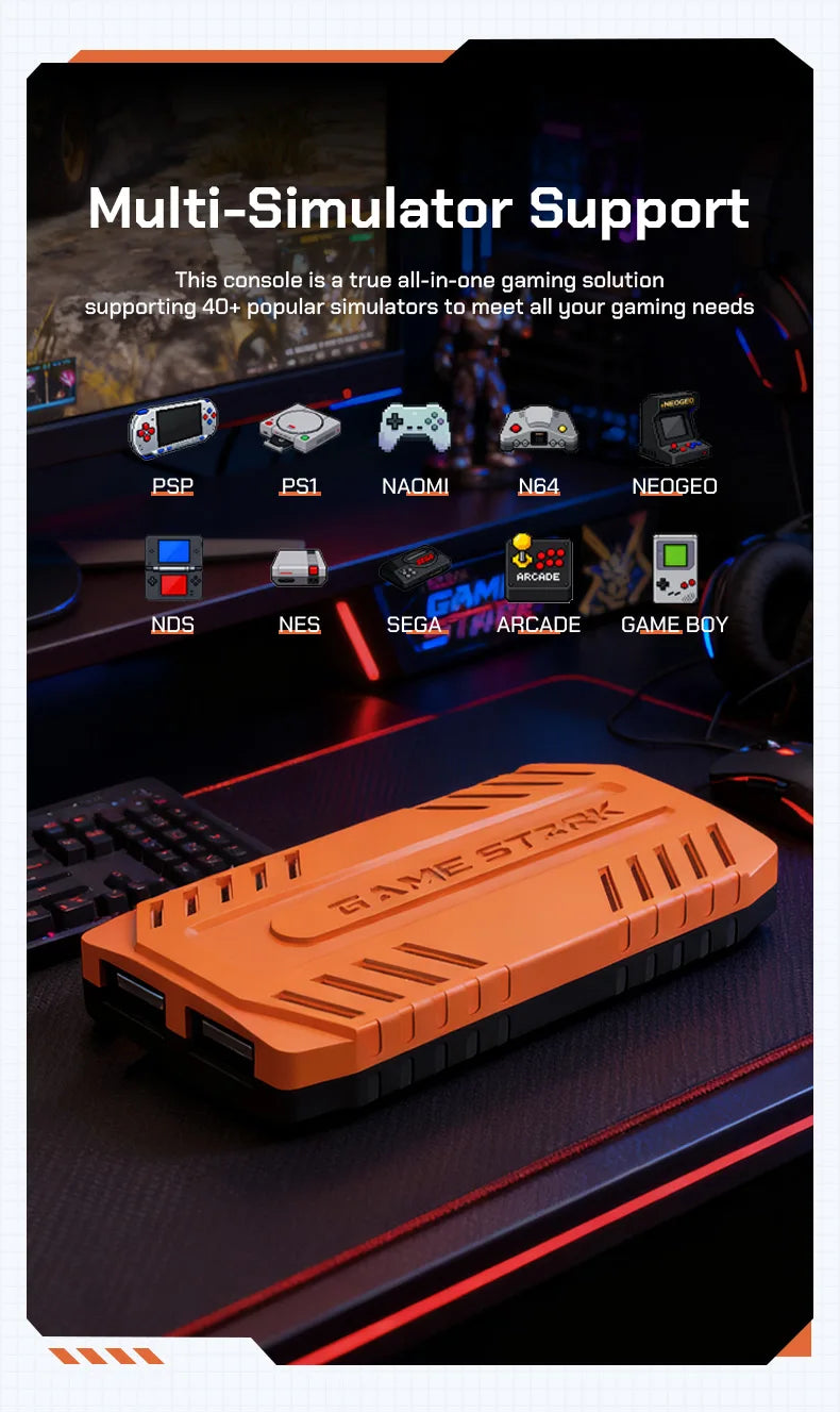 U36 Game Joystick with 50,000+ games pre-installed, 4K HD output, Retro game console, 3D, 40+ emulators, PSP, PS1