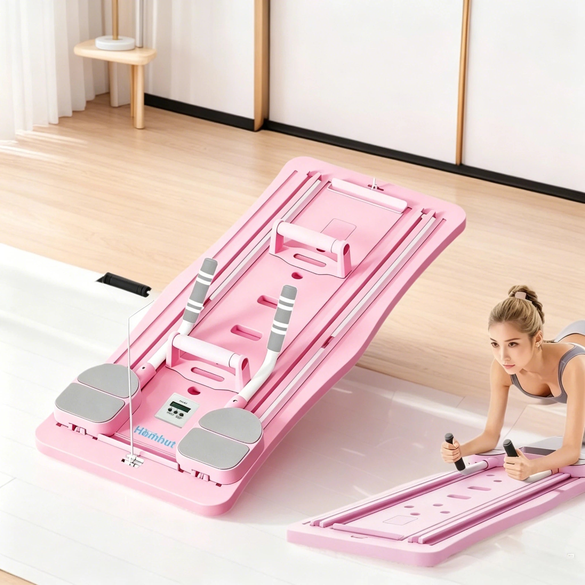 Multifunctional Foldable Home Ab Workout Sliding Fitness Board with Counter, Full Body Core Strength Training Exercise Platform with Complete Accessories for Abdominal, Leg & Arm Workout Ürün ana görseli