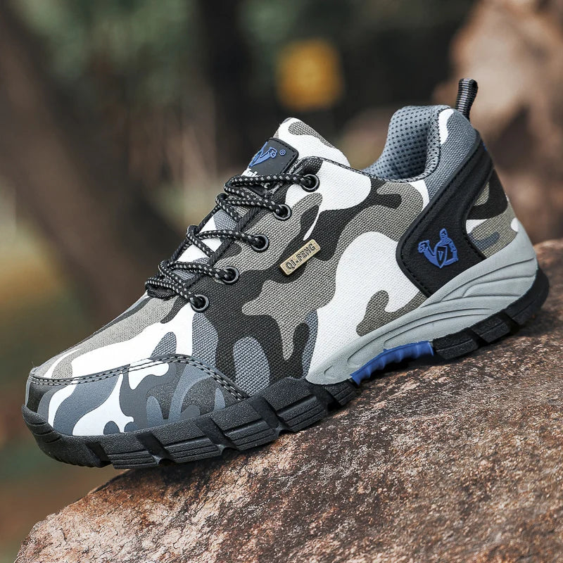 Men Casual Shoes Summer Outdoor Sneakers Women Footwear Trainer Camouflage Shoe Anti Slip Wear-Resistant Hiking Footwear