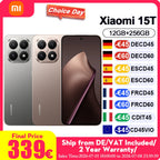 Xiaomi 15T 5G Smartphone Global Version 7.5mm Slim Body 6.83 "AMOLED Display 120Hz MTK Dimensity 8400-Ultra CPU 5500mAh Leica Triple Camera Without Charger