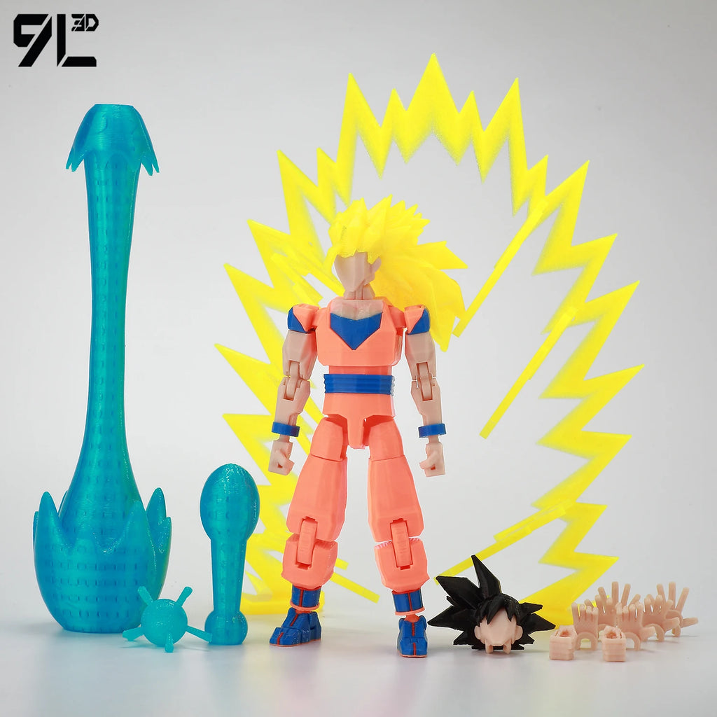 9L3D Printed Dragon Ball Son Goku Vegeta Beerus Frieza Anime Lucky13 Dummy13 Titan13 Action Figures Multi-Jointed Movable Toys
