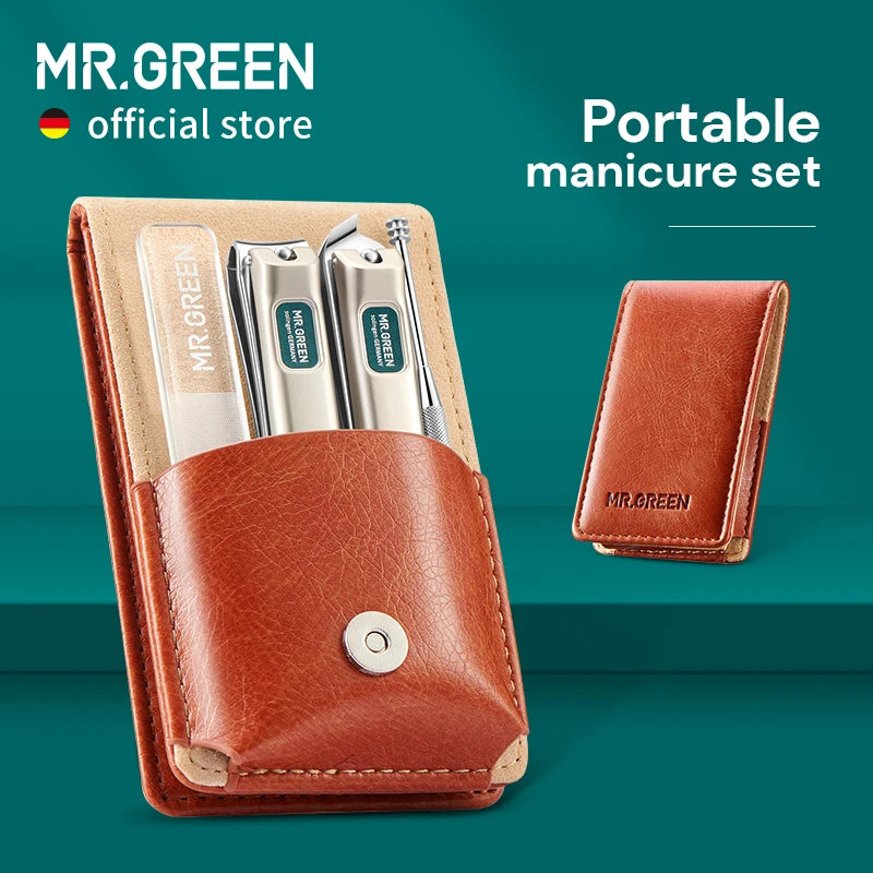 MR.GREEN Portable Manicure Set Nail Clippers Travel Tools Kit Stainless Steel Gift Box For Friends Or Family Main image