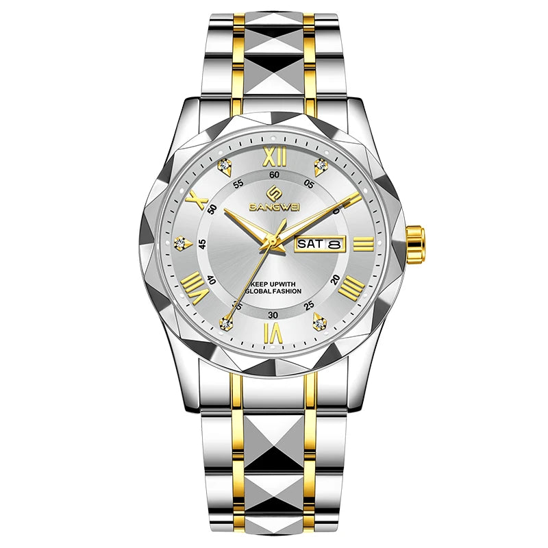 BANGWEI Elegant Luxury Quartz Woman Watch Fashion Classic Simple Stainless Clocks Auto Date Waterproof Diamond Ladies Wristwatch