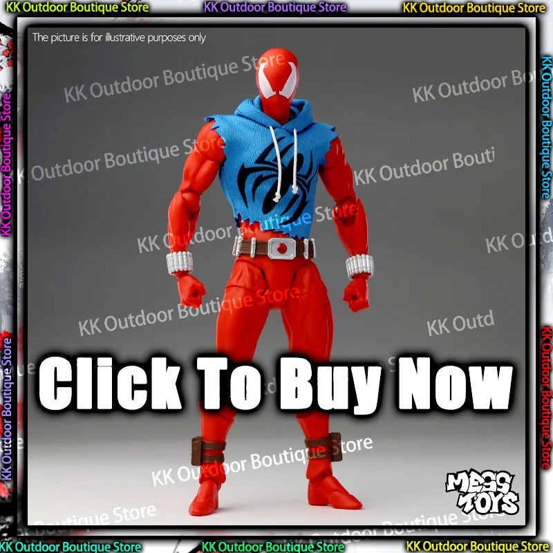 In Stock Mess Toys Scarlet Hero Scarlet Spider Man Messtoys Spiderman Anime Action Figure Figurine Statue Model Gifts Kids Toys Ürün ana görseli