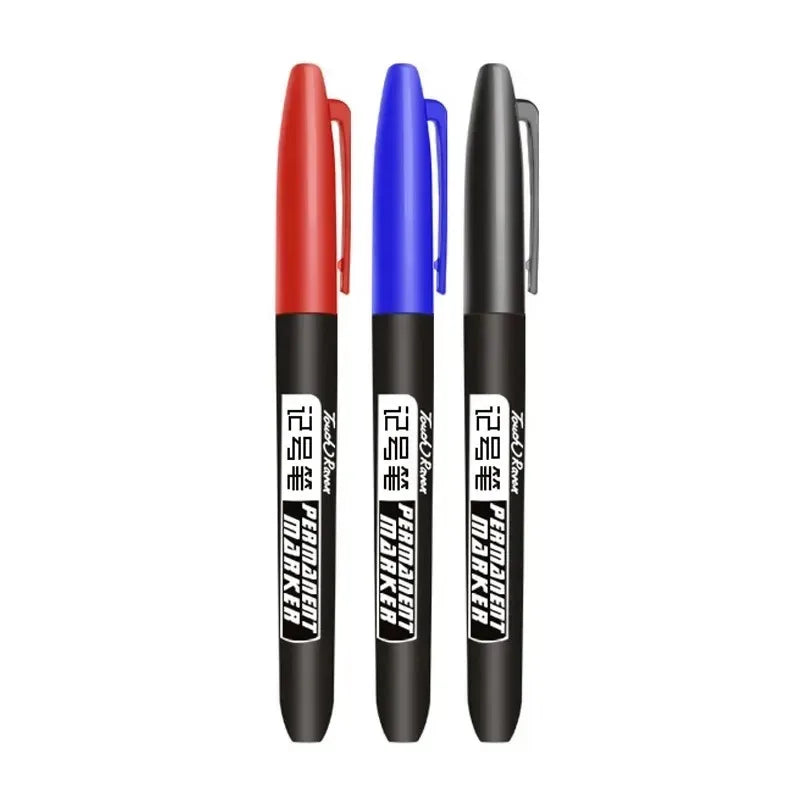 1/6 PCS Permanent Marker Pen Manga Drawing Markers Black Blue Red Waterproof Ink Sketch Pens Stationery Art School Supplies