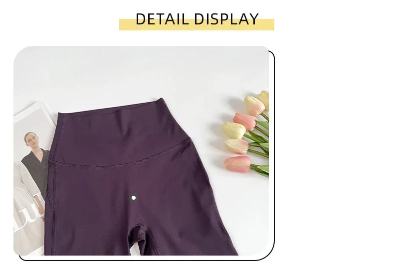 Women's High-Waisted Flared Yoga Pants Comfortable Pilates Running Leggings Stylish Gym Sport Trousers