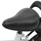 14" Kids Bike Adjustable Children's Bicycle Load 60kg w/Training Wheels+Basket+Backrest Rear Seat for 3-7 Year Old (White/Black)