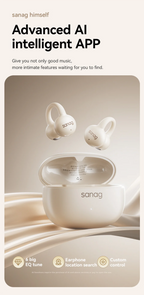 Sanag Z60S Ear Clip on OWS Earphones HiFi Sound Open Ear Earbud Audífonos Bluetooth Wireless Headphones Flash-sale Headsed