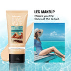 Waterproof Body Foundation With Free Powder Puff Bronze Leg Makeup Long Lasting Tanning Cream 100ml 3 Colors