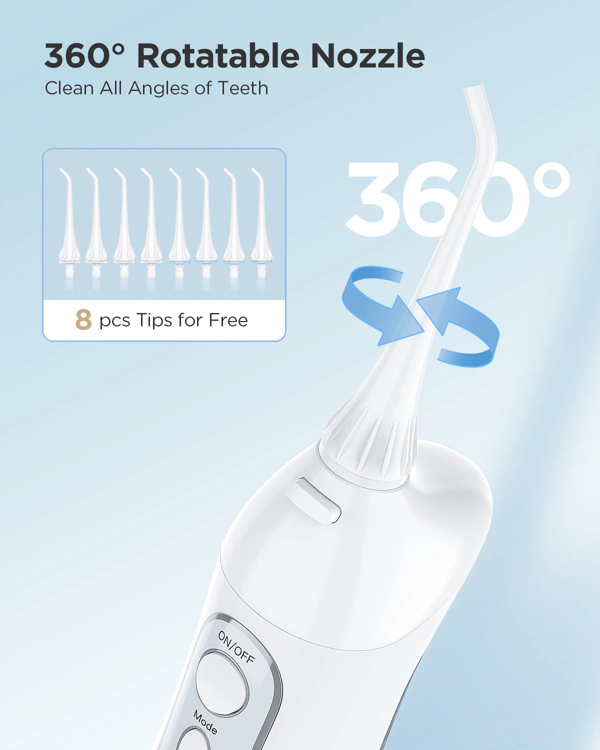 Fairywill Water Flossers Oral Irrigator & Electric Toothbrush Rechargeable Portable for Teeth Waterproof Teeth Cleaner