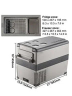 Sihao 15L-55L Portable Compressor Fridge Freezer, Mini Cooler for Outdoor Camping BBQ Picnic, Car Vehicle Refrigerator Cooler for Travel Road Trip, Electric Compressor Fridge Freezer Mini Cooler Box
