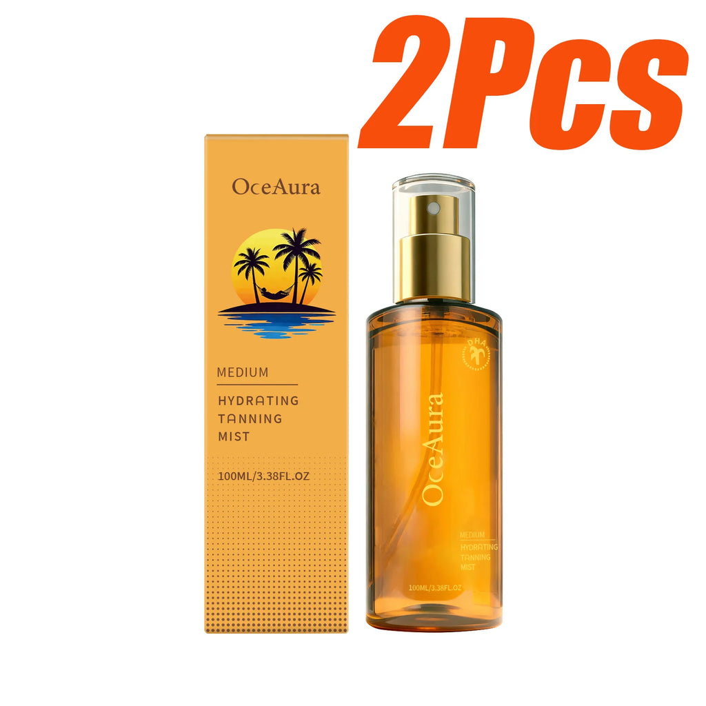 Self Tanning Spray Natural Sunless Tanner for Face Body Hydrating Lightweight Sunless Tanning Spray Natural Brown Tone Even Glow