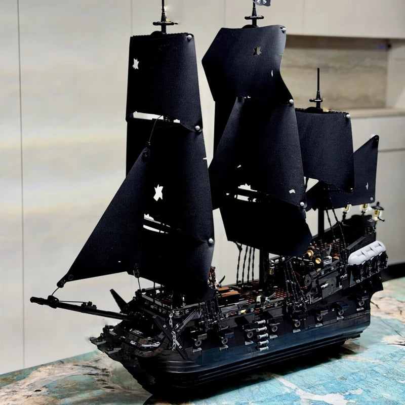 2025 NEW  Pirates Of The Caribbean Ship Revenge Warship Black Pearl Sailboat Building Block Bricks  Assembly Toys Kid Gift