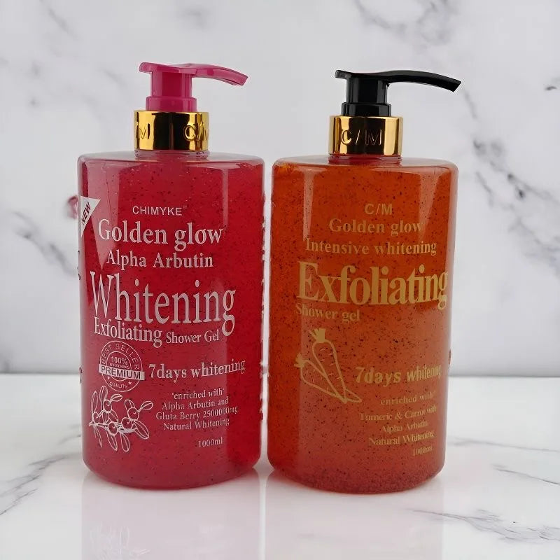 7 Days Golden Glow Alpha Arbutin Brightening Body Wash - Visibly Evens Skin Tone, Hydrates Nourishes for Radiant Skin Shower Gel