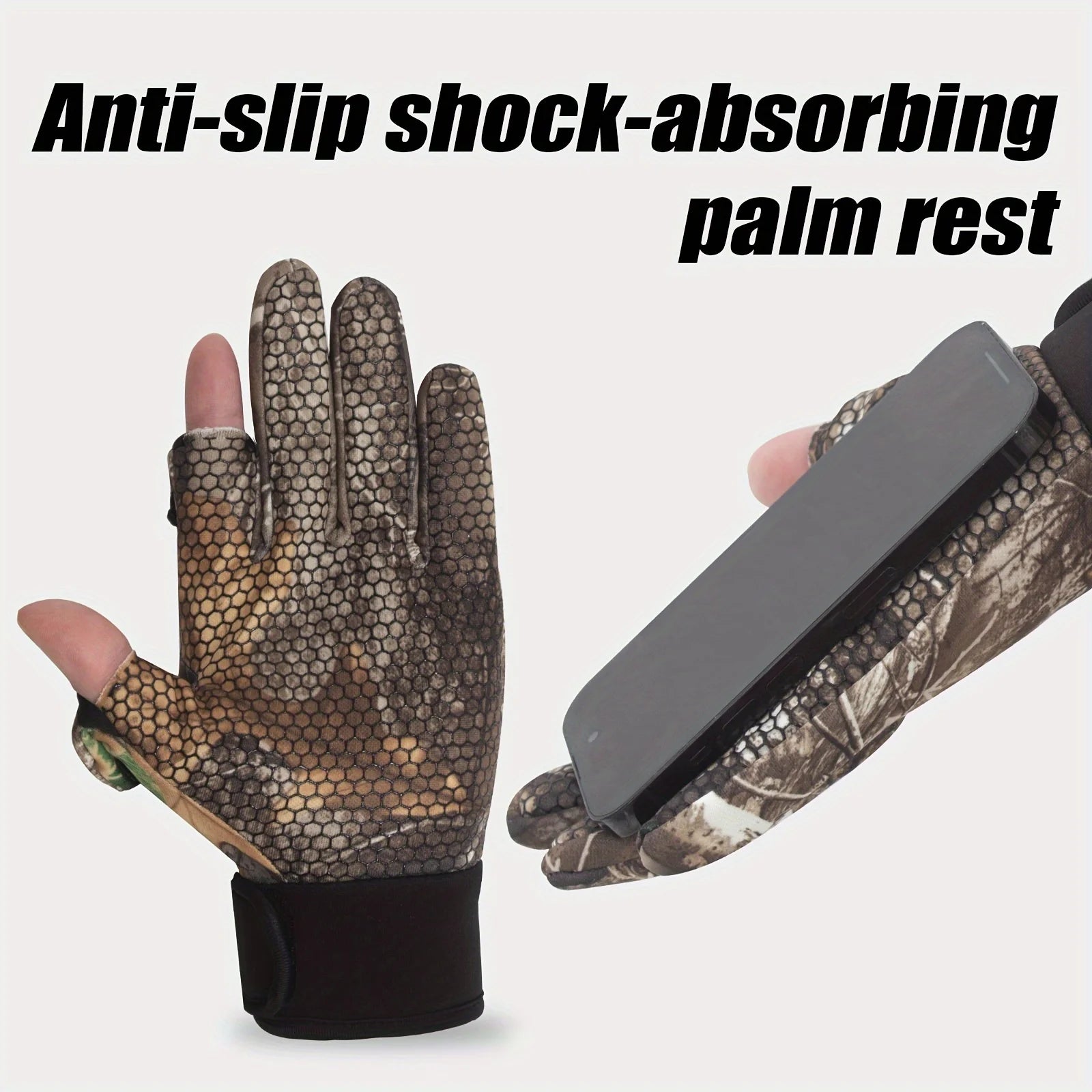 Autumn Winter Full Finger Hunting Gloves Touchscreen Anti-slip Protection Sports Fishing Gloves Hunting Outdoor Walking Gloves Secondary image