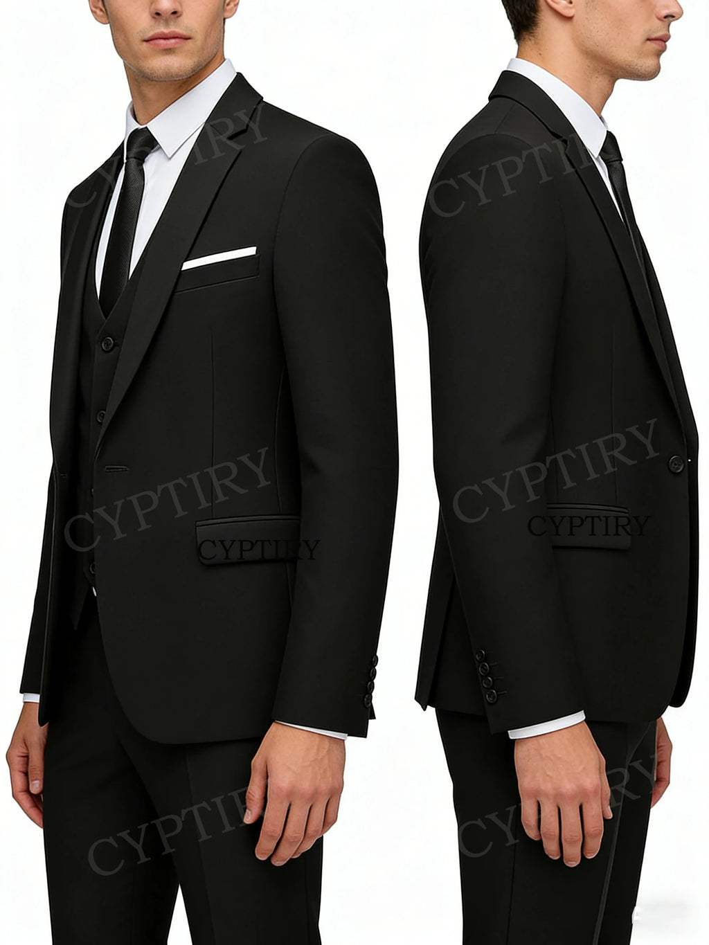 Elegant Men's Suit 3 Piece Fashion Lapel Single Breasted Groom Wedding Slim Fit Casual Version Business Suit For Man