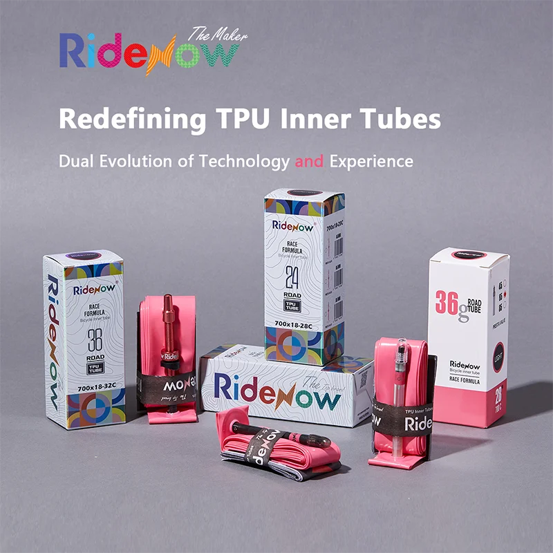 RideNow 700c Tpu Inner Tube 700Cx18-32C/32-47C Road Gravel Bike Plastic Valve & Removable Metal Valve Core External Thread Tube