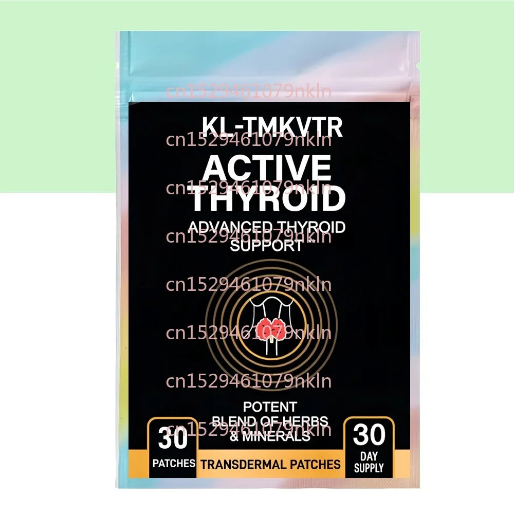 30 Patches Thyroid Support Transdermal Patches With Iodine, Selenium, Magnesium, Zinc, Vitamin B12 for Optimal Health