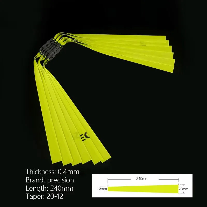 6pcs Slingshot Hunting Powerful Flat Rubber Band 0.45-1.4 mm High Elasticity Outdoor Catapult Shooting Accessories