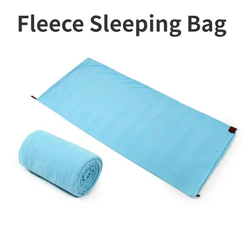 Portable Ultra-light Polar Fleece Sleeping Bag Outdoor Camping Tent Bed Travel Warm Sleeping Bag Liner Camping Sport Accessories Ürün ana görseli