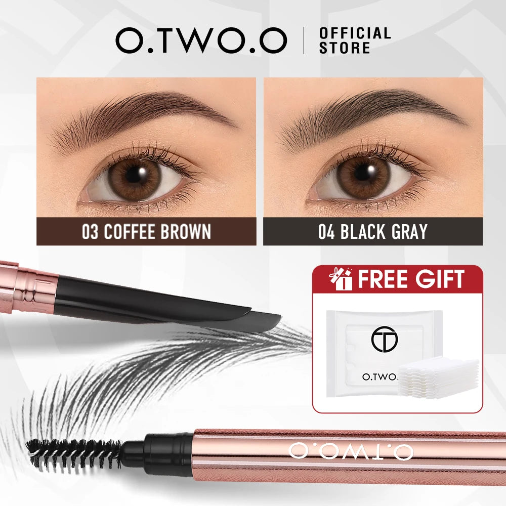 O.TWO.O Machete Eyebrow Pencil Waterproof Natural Long Lasting Smooth Fill Fluff Blendable High Pigment Brow Pencil Eye Makeup Ürün ana görseli
