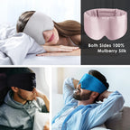 Mulberry Silk Blackout Sleeping Eye Mask Soft And Non-Intraocular Pressure Sleeping Mask Suitable For Side Sleep Adjustable