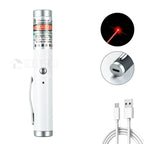 Portable USB Green Laser-Pointer 2 In 1 Detachable Lamp Holder Mini Laser Pen Visible Focus Red Combination For Hunting