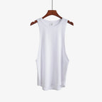 Grey Men's Sleeveless Tank Top Fitness Clothing Sportswear Gym Stringer Bodybuilding Undershirt Fashion Vest for Men
