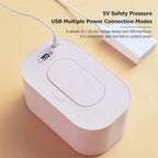 Portable Baby Wipes Heater Thermal USB Charging Warm Wet Towel Dispenser Napkin Heating Box Home Accessories
