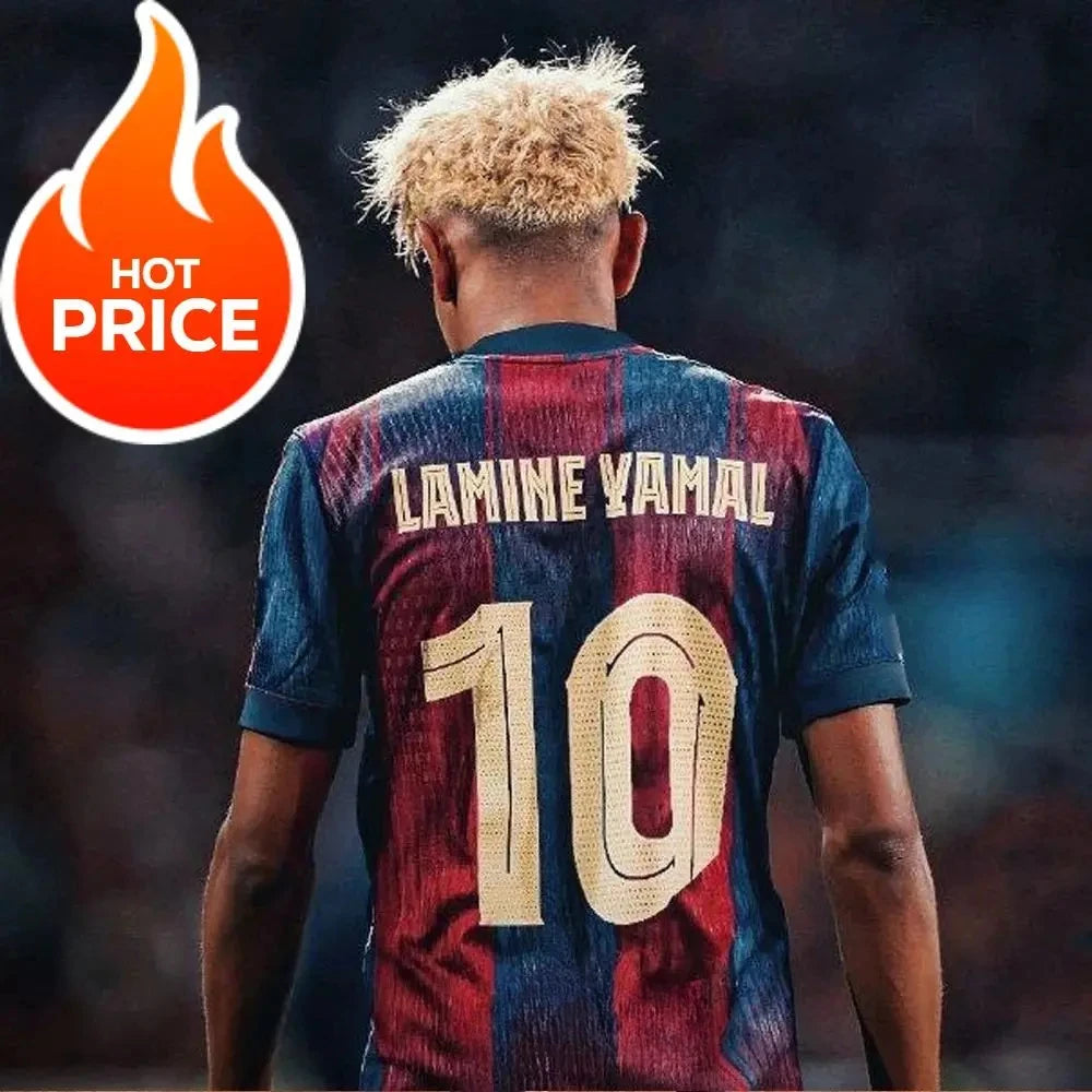 AI CHATGPT Lamine Yamal Short Sleeve Football Shirt Number 10 Youth Kids Training Soccer Uniform Breathable family Jersey Tee Ürün ana görseli