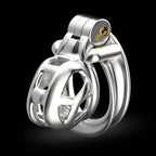 Stainless Steel Male Chastity Cage Cock Mamba Penis Ring Chastity Belt BDSM Erotic Urethral Lock Double-Arc Ring Sex Toy