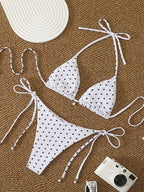 Sexy  Micro Bikinis Sets Pearl Dot Print Swimwear 2026 Bathing Suit Woman Beachwear Women Beach Summer Bikini Two-piece Swimsuit
