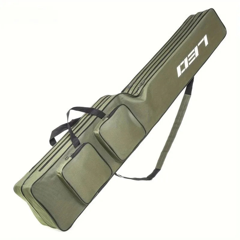 1.3m 2-layer Foldable Large Belly Sea Fishing Bag Portable Large Capacity Fishing Tackle Storage Bag Outdoor Fishing Tool Kit