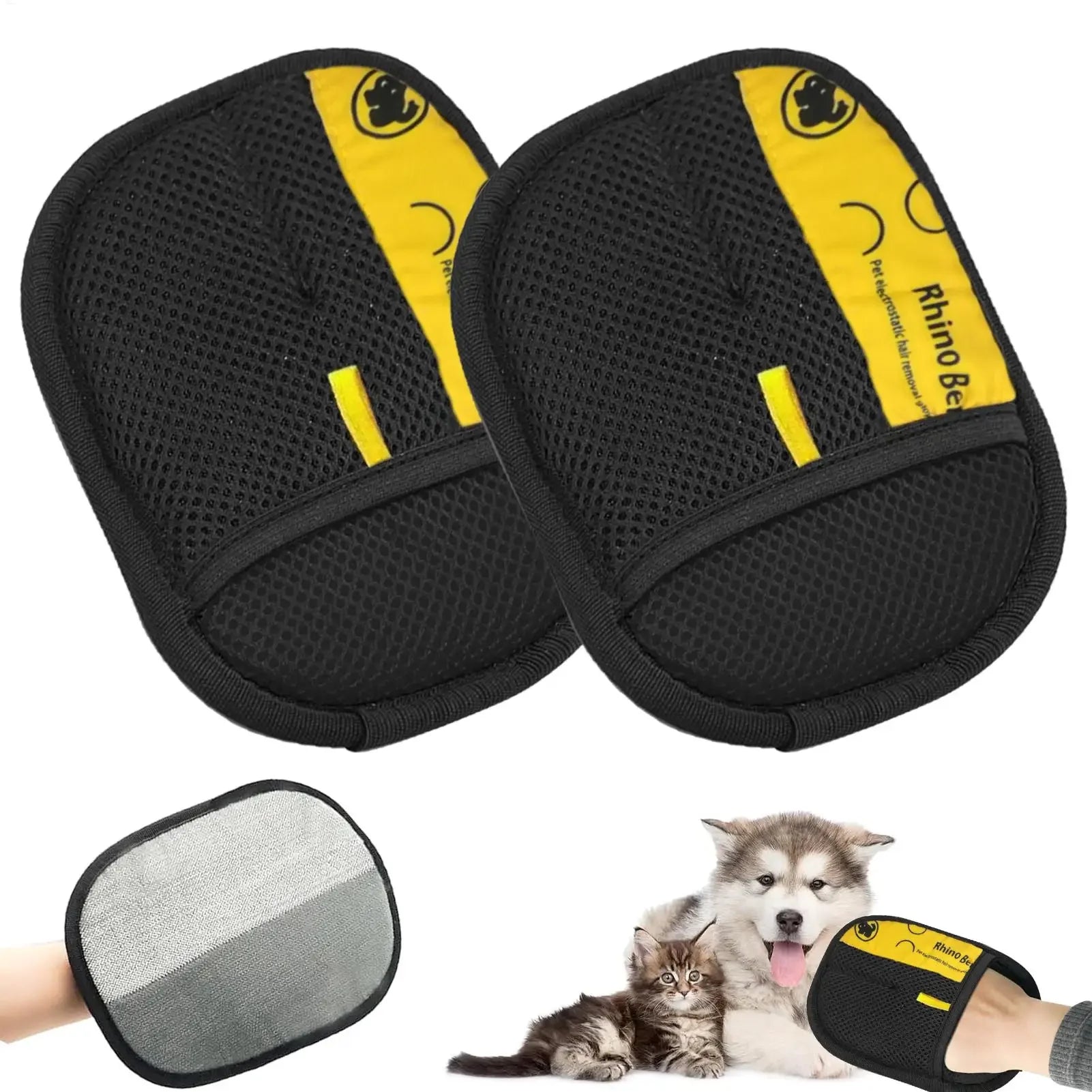 Pet Electrostatic Hair Removal Gloves Dog Cat Hair Removal Brush Gloves Hair Adhesive Gloves Carpet Clothing Hair Cleaning Brush Ürün ana görseli