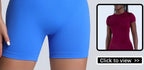 HISTELLO Impacts Shorts 4.5" Women Fitness Sports Biker Shorts Low Waist Gym Short Workout Scrunch Butt Yoga Seamless Leggings