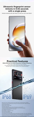 Global Version Zte Nubia Z80 Ultra 5g Snapdragon 8 Elite Gen 5 7200Mah 6.85'' 144Hz Oled Display 90W Fast Charging 64Mp+50Mp Ai Camera Nfc Google Play