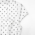 Talenza White Polka Dot Long Dress Summer Sexy High-Waisted Vintage Print Sleeveless Dress Casual Party Vacation New Women Dress