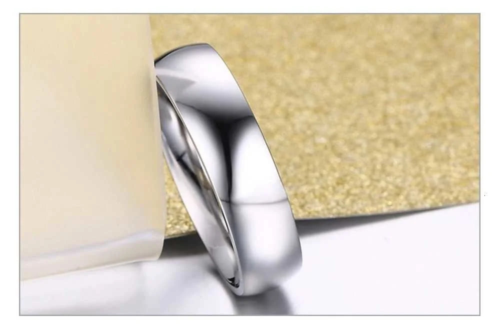 Vnox Basic Wedding Bands Rings for Women Man Customize Name Date Love Info Promise Alliance Anniversary Personalized Gift