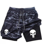 Print 2 in 1 Performance Shorts for Men Athletic Quick Dry Shorts with Phone Pocket Summer Gym Workout Running Shorts RL0302