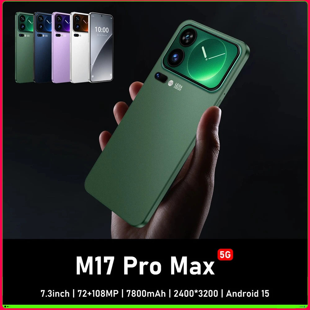 New Smartphone 5G 7.3HD For M17 Pro Max Dual Sim Card 22G+2TB Cheap Cell Phone Android Smart Mobile Phones Unlocked 8000mAh Ürün ana görseli