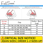 Fallsweet Seamless Front Closure Bra For Women Solid Wire-Free Push Up Bralette Full Coverage Fixed Cups Comfortable Underwear