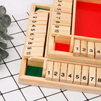 Four-Sided Flip Card Games Intellectual Educational Game Box Dice Toys Parent-Child Games Shut Wooden Number Game Board Games